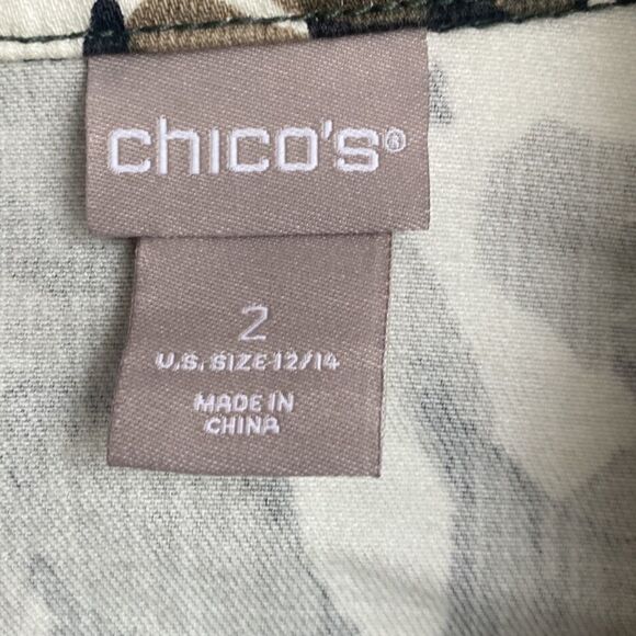 Chico’s Floral CAMO Print Jacket L12/14 - Picture 7 of 8